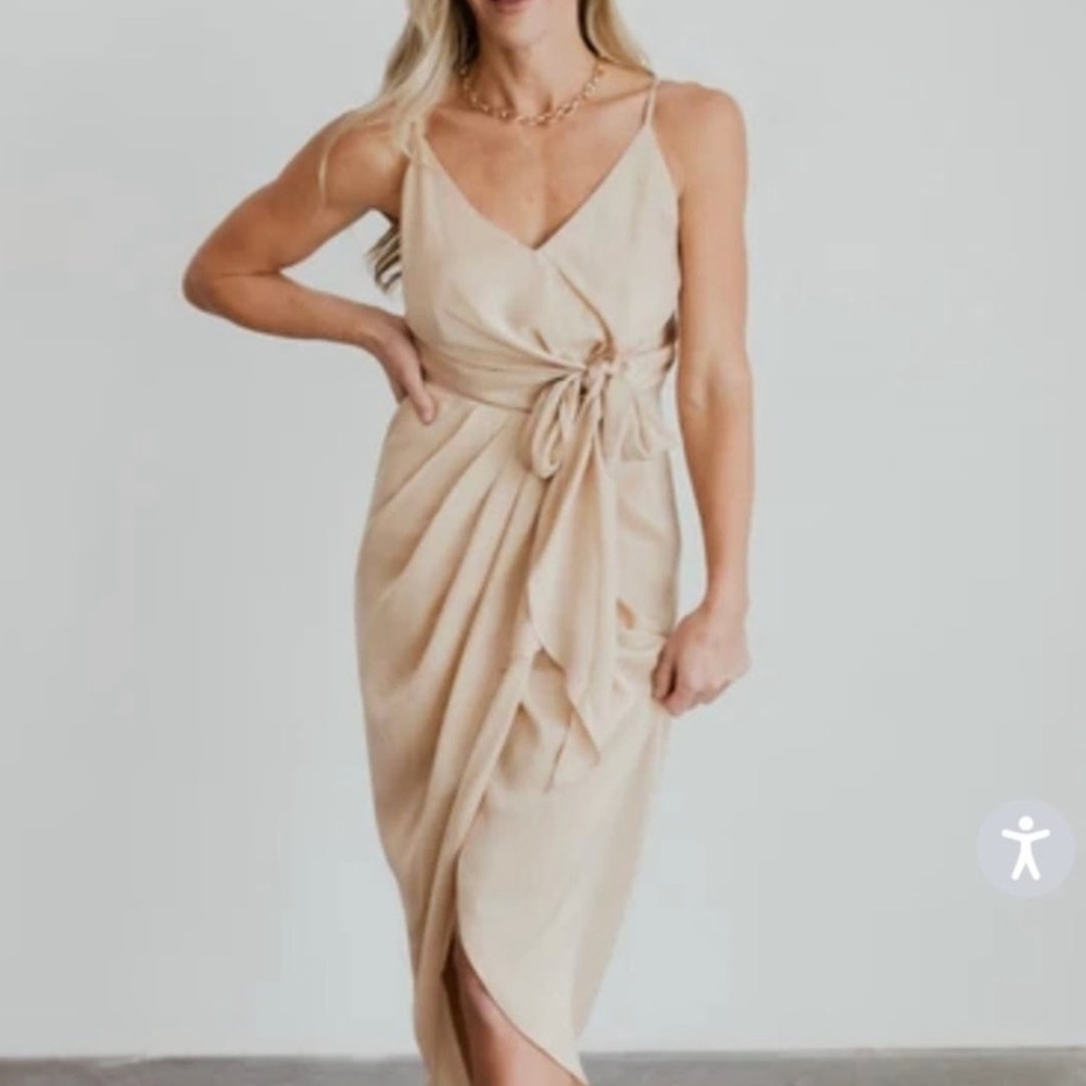 Baltic Born Champagne Tie Front Dress